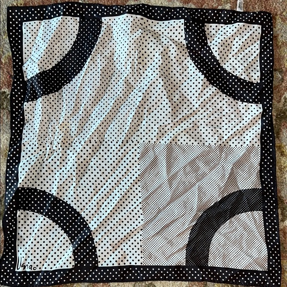 Vintage Vera Neumann acetate Japan Polka Dot Scarf 21.5” square - Picture 1 of 3